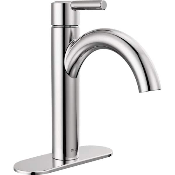 Delta Nicoli J-Spout Single Hole Single-Handle Bathroom Faucet in Chrome