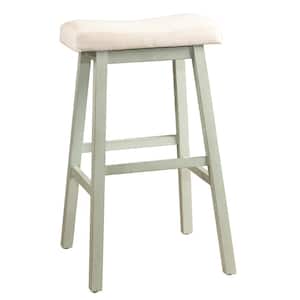 Moreno 24 in. Blue Gray Non Swivel Backless Counter Stool