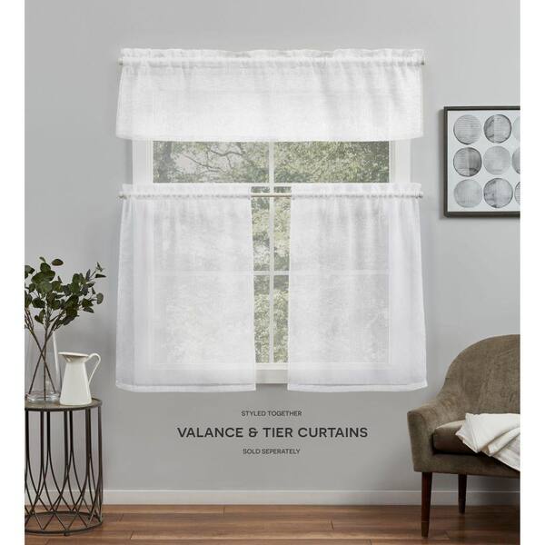 White 1/2 Panels Window Sheer Curtains Voile Rod Pocket Solid Multi Size Home 