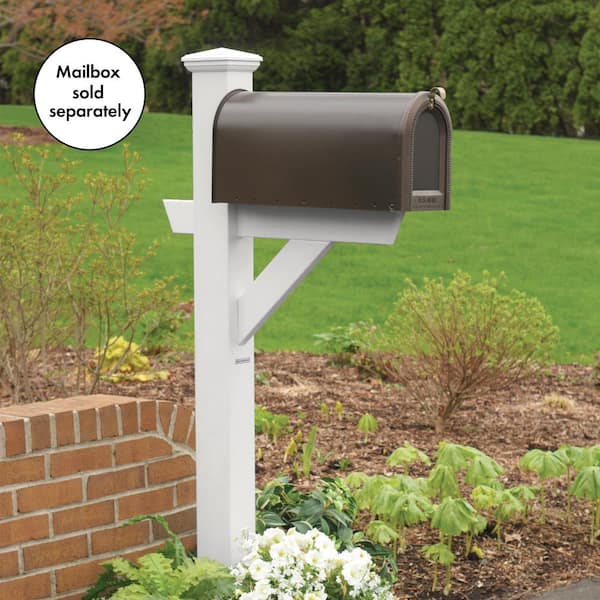 Hazleton Recycled Plastic Mailbox Post in White