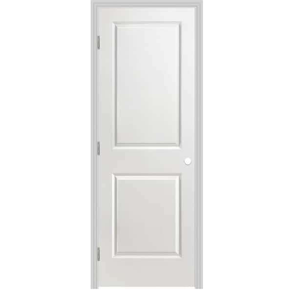 Masonite 24 in. x 80 in. 2 Panel Right-Handed Primed Composite Hollow Core Single Prehung Interior Door 4-9/16 in. Split Jamb