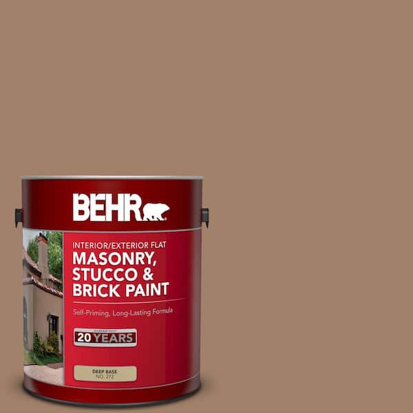 BEHR 1 gal. #280F-5 New Chestnut Flat Interior/Exterior Masonry, Stucco and Brick Paint
