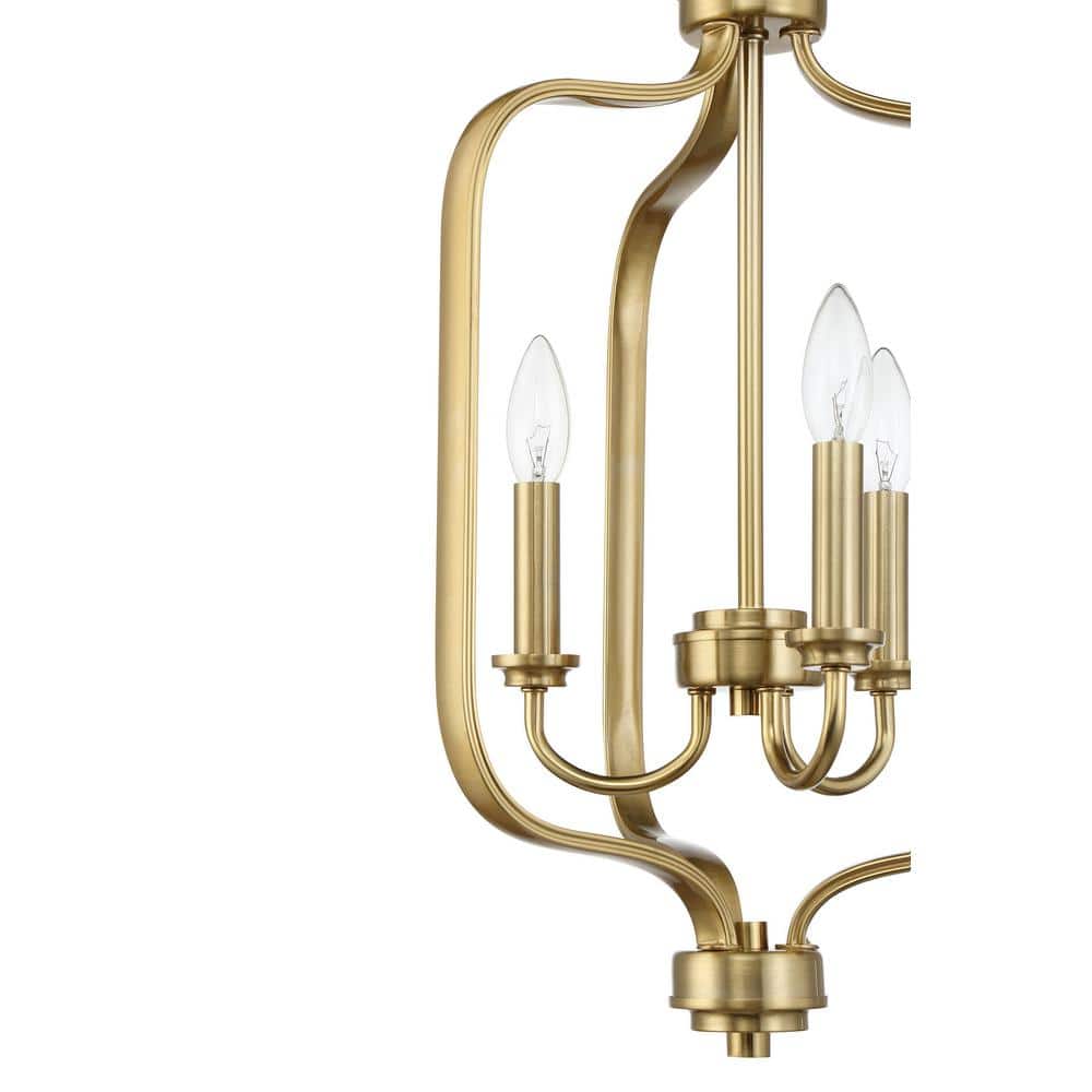Bolden Satin Brass 3-Light Taper Candle Pendant