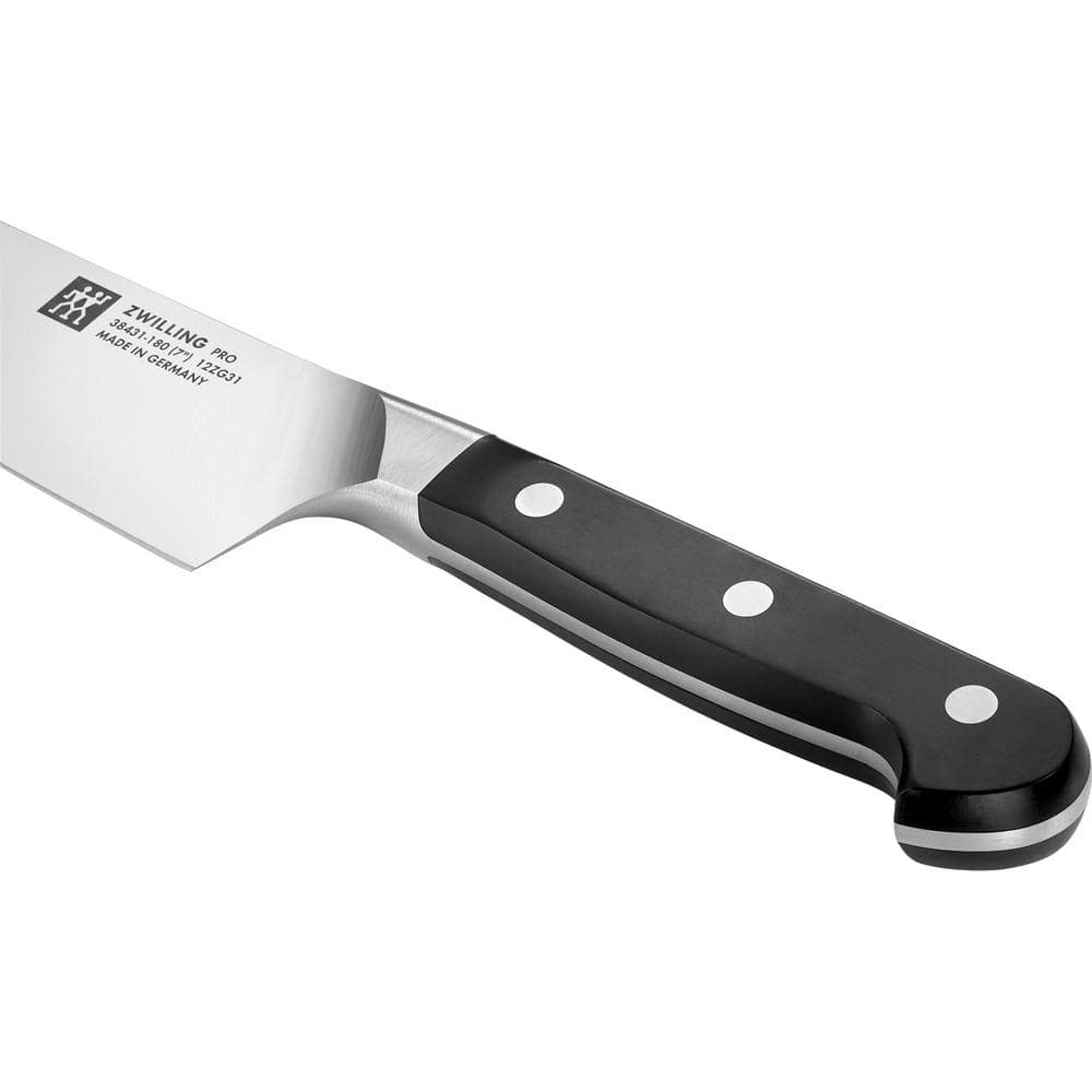 Pro 7 in. Stainless Steel Full Tang Chef's Knife with Plastic Handle - Thumbnail 4