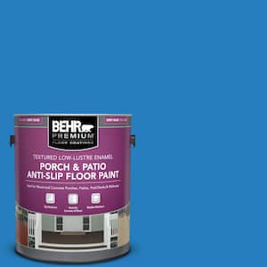 1 gal. #P510-6 Brilliant Blue Textured Low-Lustre Enamel Interior/Exterior Porch and Patio Anti-Slip Floor Paint