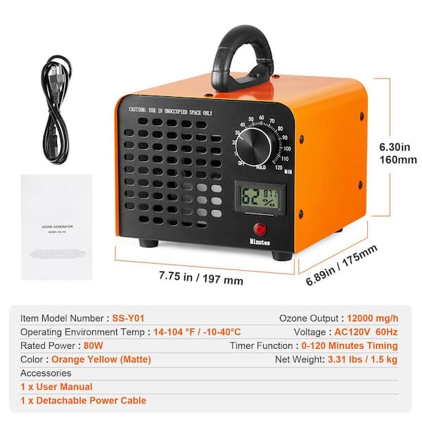 SKYSHALO Ozone Machine 3230 sq. ft. HEPA - Type Ozone Generator in