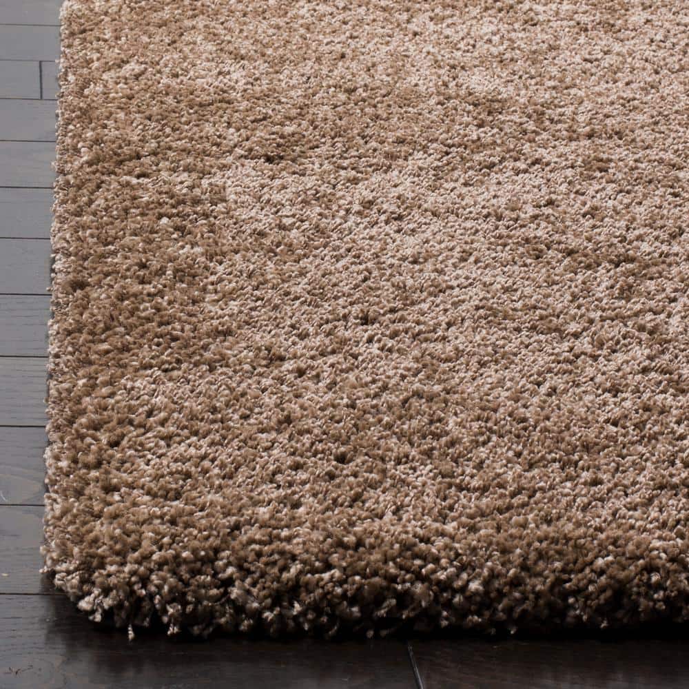 Milan Shag 10' x 14' Dark Beige Wool Synthetic Area Rug