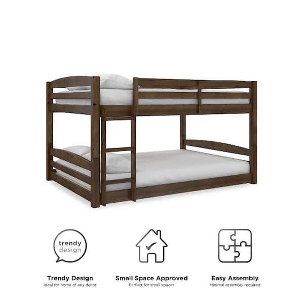 Dorel Living Noma Brown Mocha Full Over, Living Spaces Bunk Beds Twin Over Full
