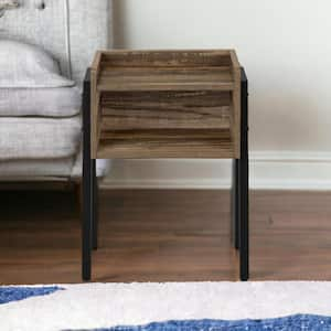 18.5 in. Brown Rectangle MDF End Table