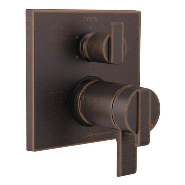 Delta 2-Handle Wall-Mount Valve Trim Kit with 6-Setting Integrated Diverter in Venetian Bronze (Valve Not Included)