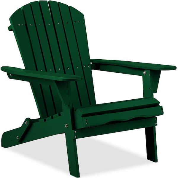 Best Choice Products Green Folding Wood Outdoor Adirondack Chair Set of 1