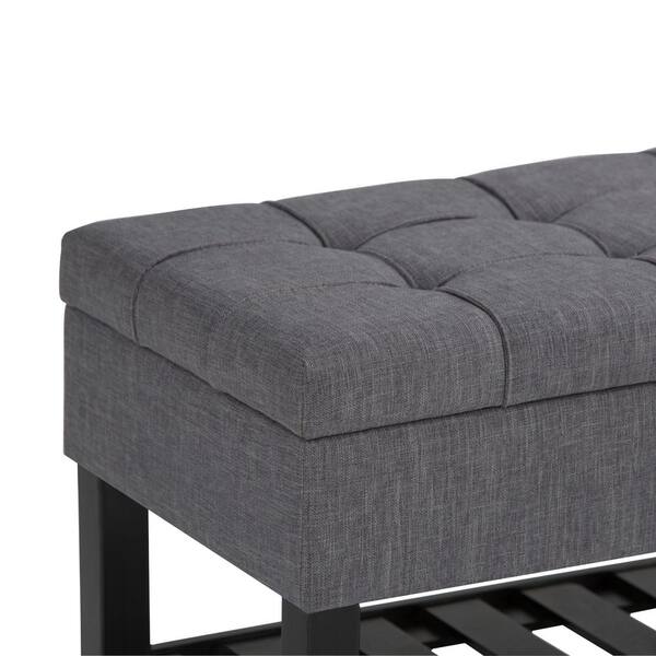 Simpli Home Saxon 43 in. Wide Transitional Rectangle Storage