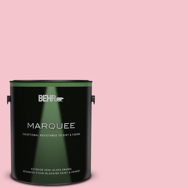 BEHR MARQUEE 1 gal. #P150-2 Energetic Pink Semi-Gloss Enamel Exterior Paint & Primer