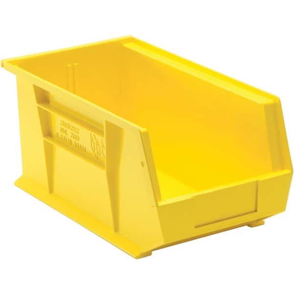 QUANTUM STORAGE SYSTEMS Ultra Series Stack and Hang 7.2 Gal. Storage Bin in Yellow (12-Pack)