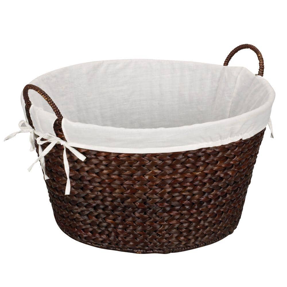 Organizing Essentials Natural Heavy Rim Willow Laundry Basket