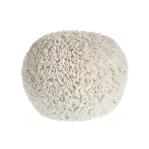 Astrid Cream Hand Tufted Organic Cotton Pouf