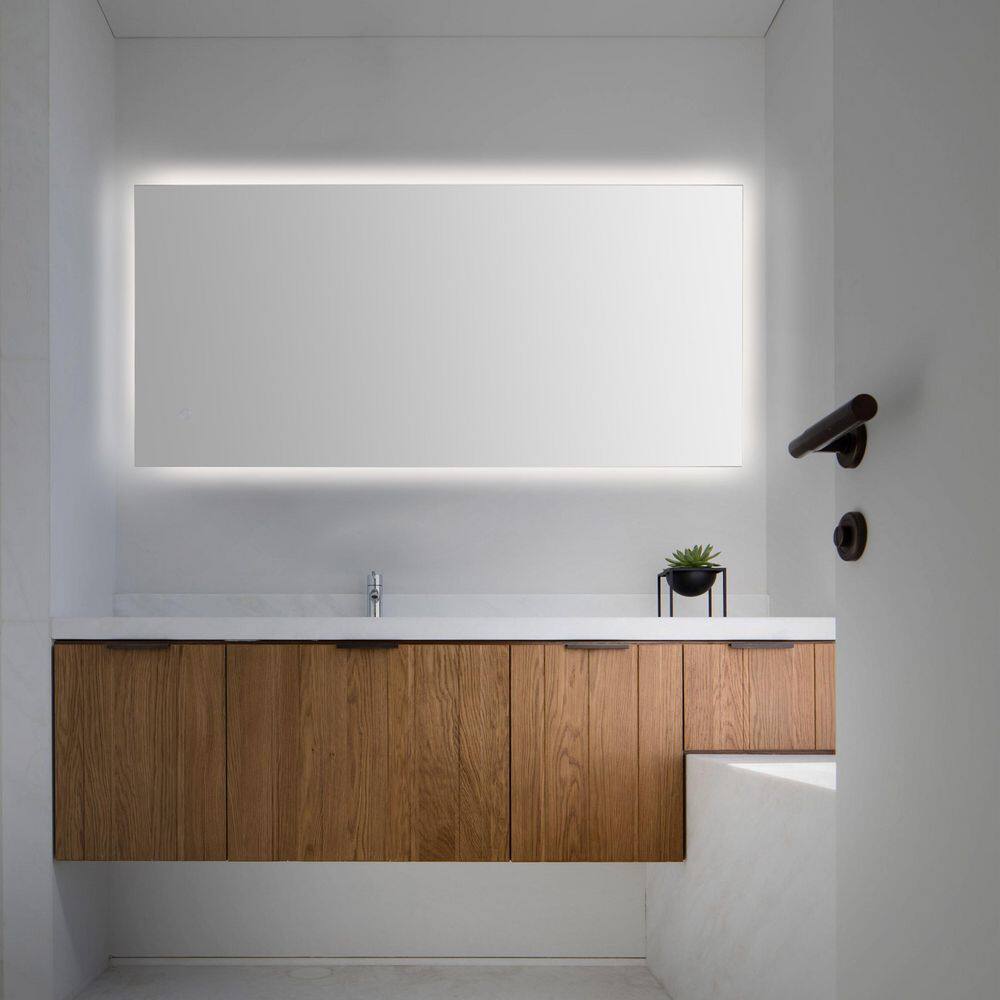 Nora 53'' Frameless Anti-Fog LED Bathroom Vanity Mirror with Smart Touch