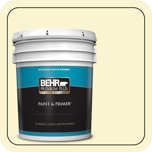 BEHR PREMIUM PLUS 5 gal. #P310-1 Effervescent Satin Enamel Exterior Paint & Primer
