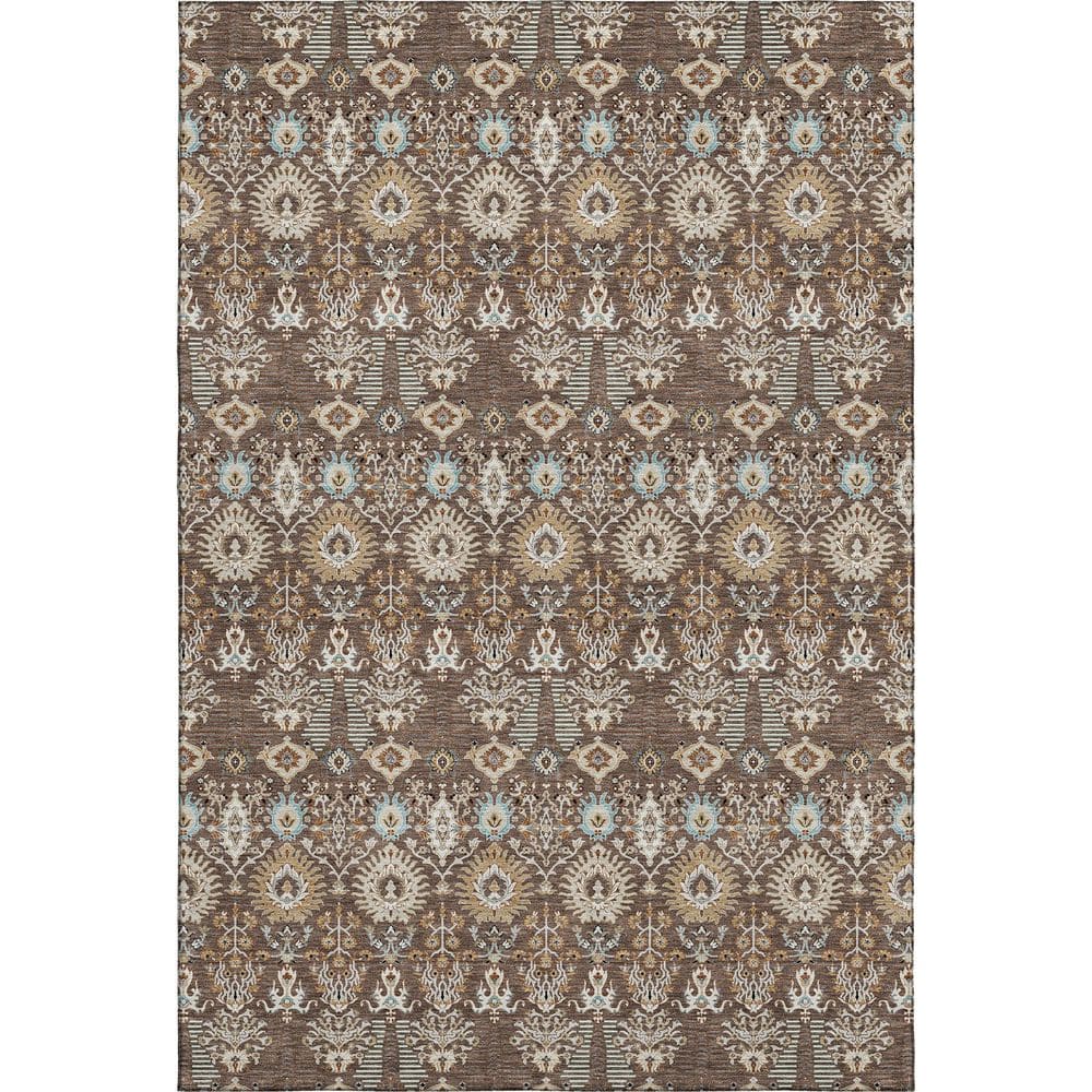 Mayfield Premium Machine Washable Abstract AMF2251 Brown 8 ft. x 10 ft. Area Rug price history on PriceWatchPro