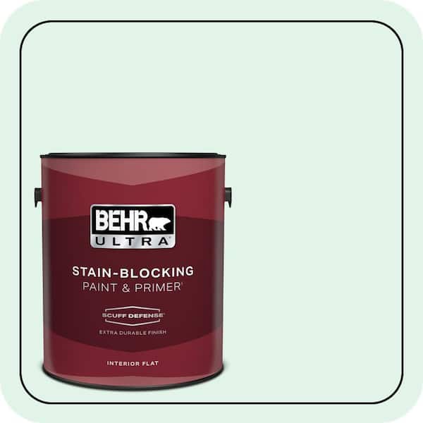 BEHR ULTRA 1 gal. #470A-1 Window Pane Extra Durable Flat Interior Paint & Primer