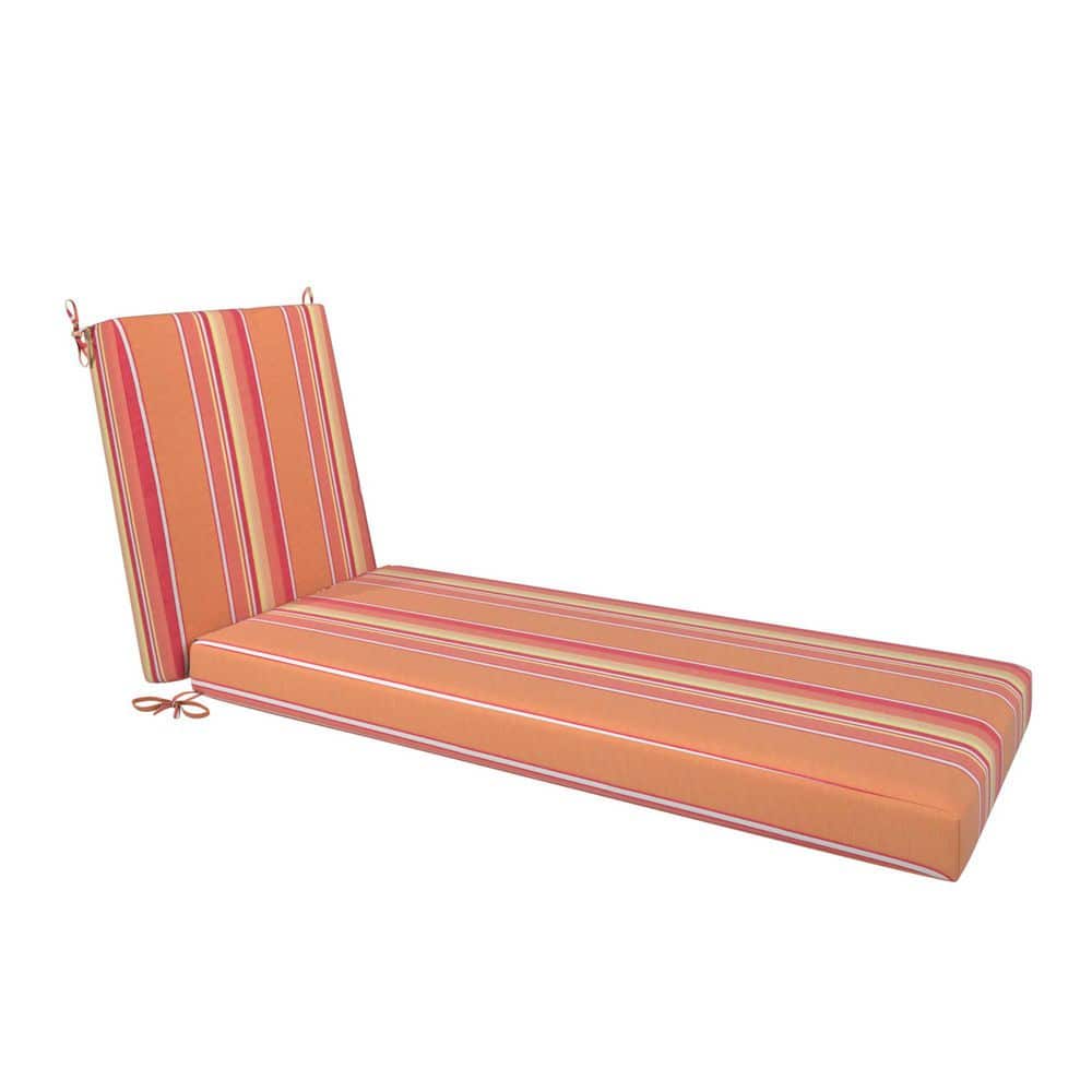 Chaise Lounge Cushion with Sunbrella Fabric and Dual-Layer Foam Core, 24 in. x 78 in. Dolce Mango price history on PriceWatchPro