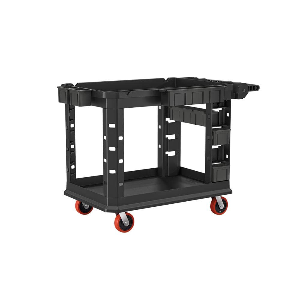 Suncast Commercial Heavy-Duty 26.5 in. 2-Shelf Utility Cart in