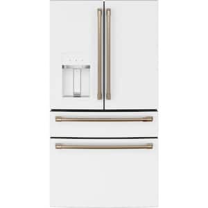 22.3 cu. ft. Smart Four-Door French Door Refrigerator with Hands-Free Autofill in Matte White, Counter Depth, Smart HQ