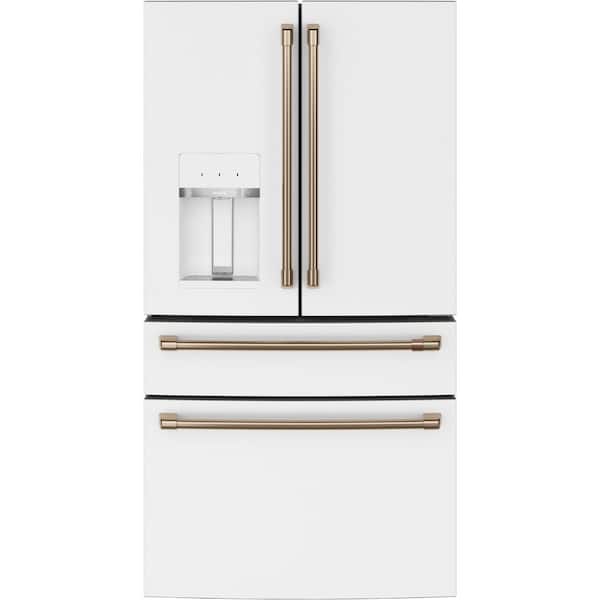 22.3 cu. ft. Smart Four-Door French Door Refrigerator with Hands-Free Autofill in Matte White, Counter Depth, Smart HQ