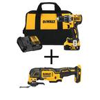 20V MAX XR Cordless Brushless 1/2 in. Drill/Driver, ATOMIC Oscillating Tool, (1) 20V 5.0Ah Battery, and Charger