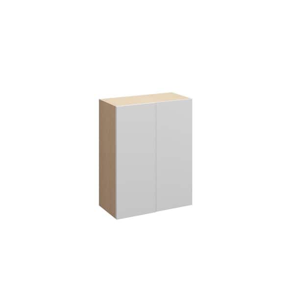 Ithaca Slab 36 in. W x 30 in. H x 12 in. D in Super White Plywood Assembled Wall Cabinet