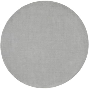 Falmouth Light Gray 9 ft. 9 in. x 9 ft. 9 in. Round Indoor Area Rug