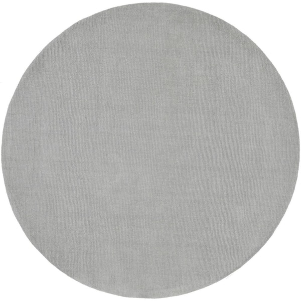 Livabliss Falmouth Light Gray 9 ft. 9 in. x 9 ft. 9 in. Round Indoor Area Rug