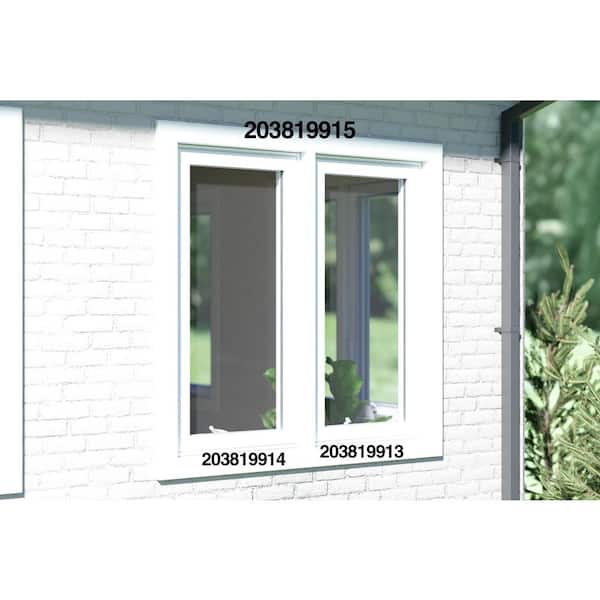 TAFCO WINDOWS 47.75 in. x 48 in. White Double-Pane Insulated Glass