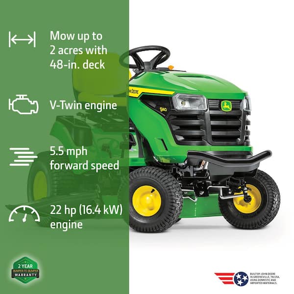 S140 48 in. 22 HP V-Twin Gas Hydrostatic Riding Lawn Mower