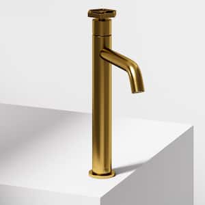 Ruxton Single Handle Single-Hole Bathroom Vessel Faucet in Matte Brushed Gold