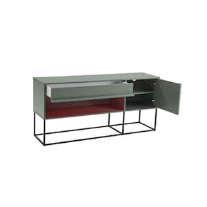 Yazda Sage Green Tv Stand Fits TV's up to 65 in. with LED Lights