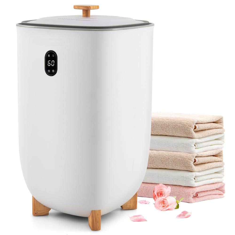 35L Large White Electric Plug-In Home Towel Warmer Bucket with Auto Shut Of