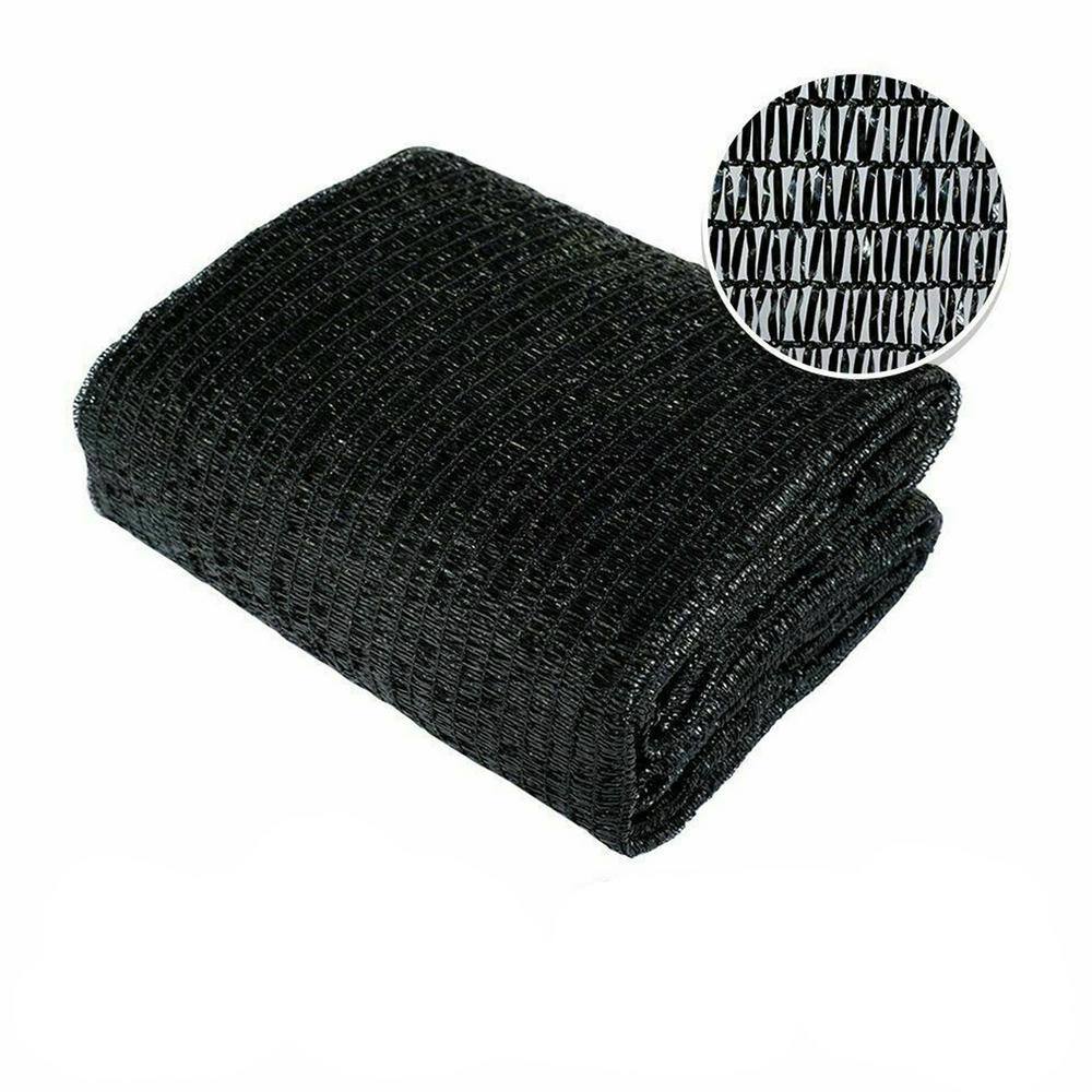 Bigroof 6 ft. x 10 ft. Black HDPE Sun-Block Shade Cloth