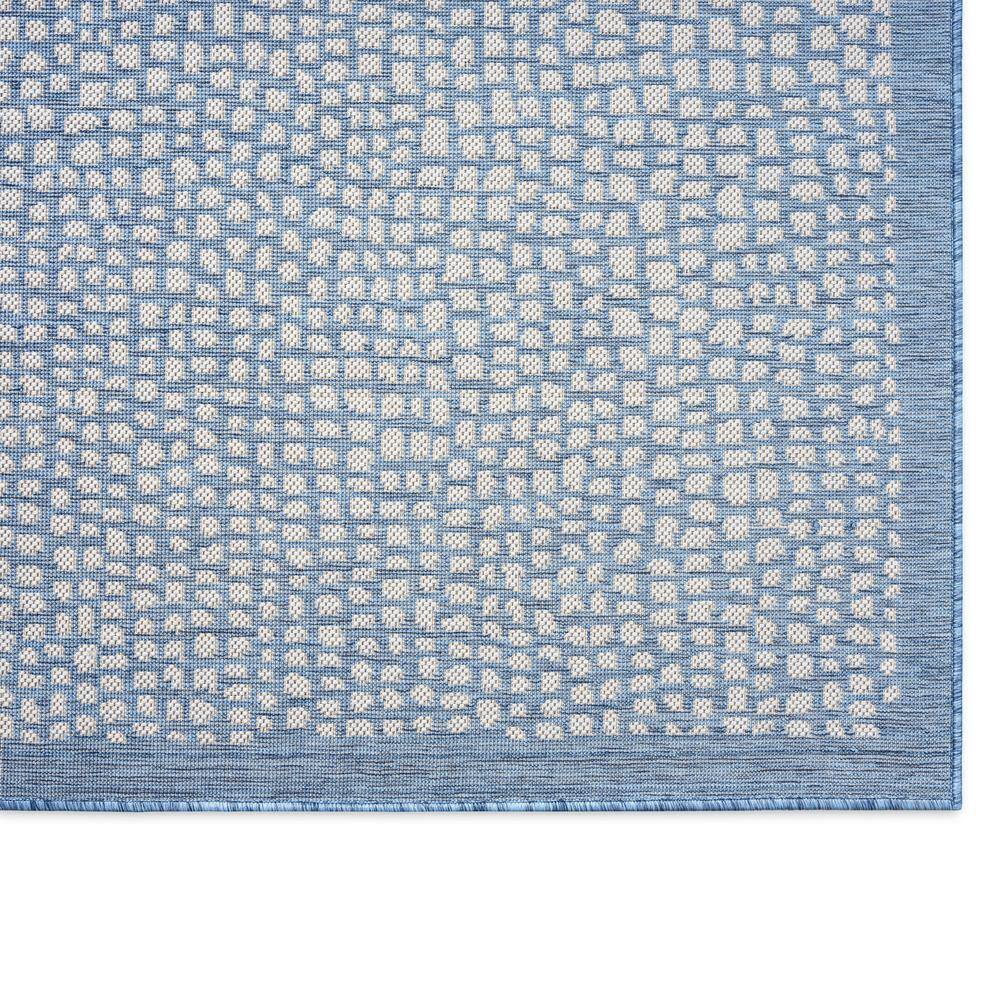 Marlin Blue & Beige 5' x 7' Reversible Synthetic Area Rug
