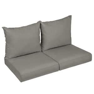 27 x 30 x 5 (4-Piece) Deep Seating Outdoor Loveseat Cushion in Sunbrella Canvas Charcoal