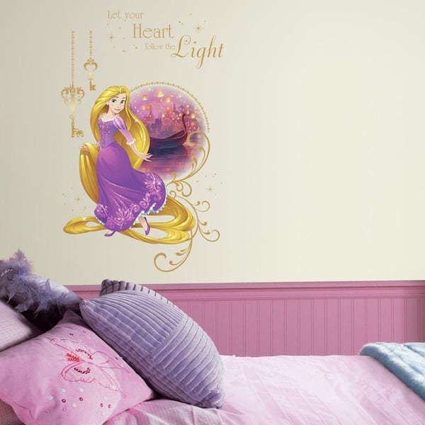 RoomMates 2.5 in. W x 27 in. H Disney Princess Rapunzel 2-Piece Peel and Stick Giant Wall Graphic