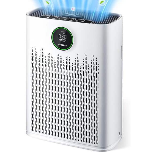 Adrinfly 1295 Sq. Ft. HEPA Air Purifiers for Home with Smart Mode, Air Quality Display and Sleep Mode in Bright White