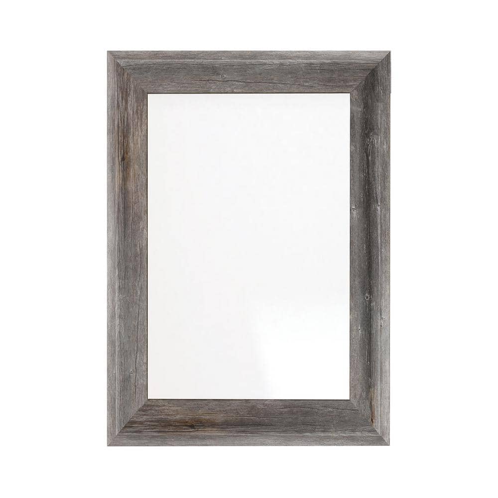BrandtWorks 23 in. W x 33 in. H Americana Timber Rustic Sloped Wall Mirror 145S The Home Depot