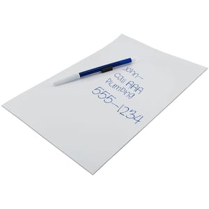 8-1/2 in. x 11 in. Flexible Magnetic Write-On and Wipe-Off Vinyl Sheet with Wet Erase Pen