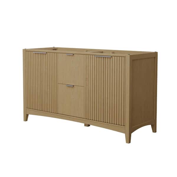 Palmilla 59.25 in. Bath Vanity Cabinet without Top in Natural Oak Assembled