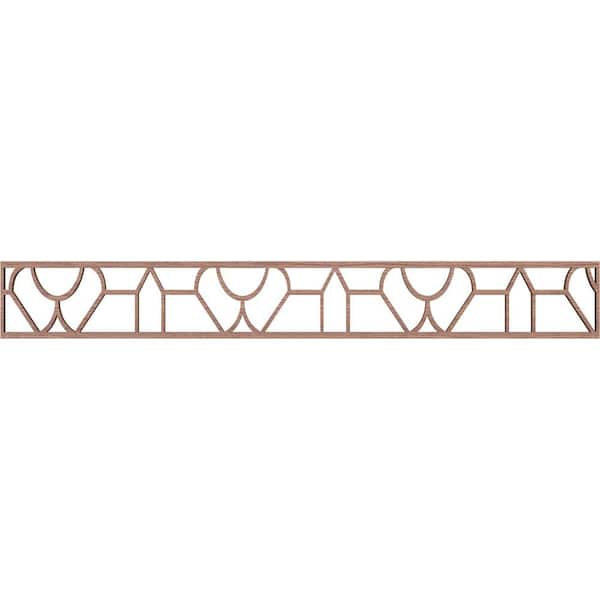 Ekena Millwork Whitechapel Fretwork 0.375 in. D x 46.5 in. W x 6 in. L Walnut Wood Panel Moulding
