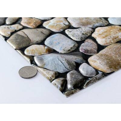 3D PVC Peel and Stick Mosaic Tile Sticker JM521 12 in. x 12 in. (20-Piece)
