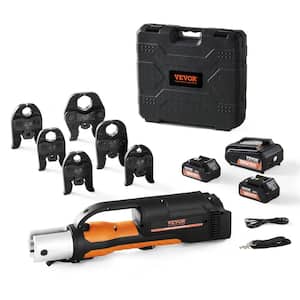 Electric Pipe Crimping Tool 18V Pro Press Tool with 6 Jaws, Case for 1/2 in. to 2 in. Stainless Steel Copper PEX Pipe