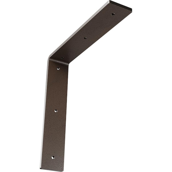 Ekena Millwork 10 in. x 2 in. x 10 in. Steel Hammered Brown Hamilton Bracket