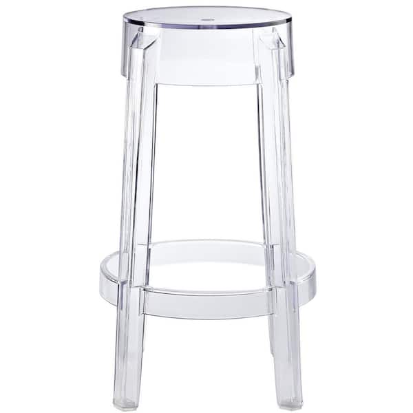 Modway Clear Casper Counter Stool Eei 171 Clr The Home Depot